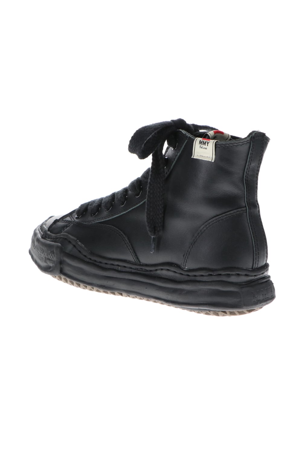 Original sole leather hi-top sneaker Black / Black