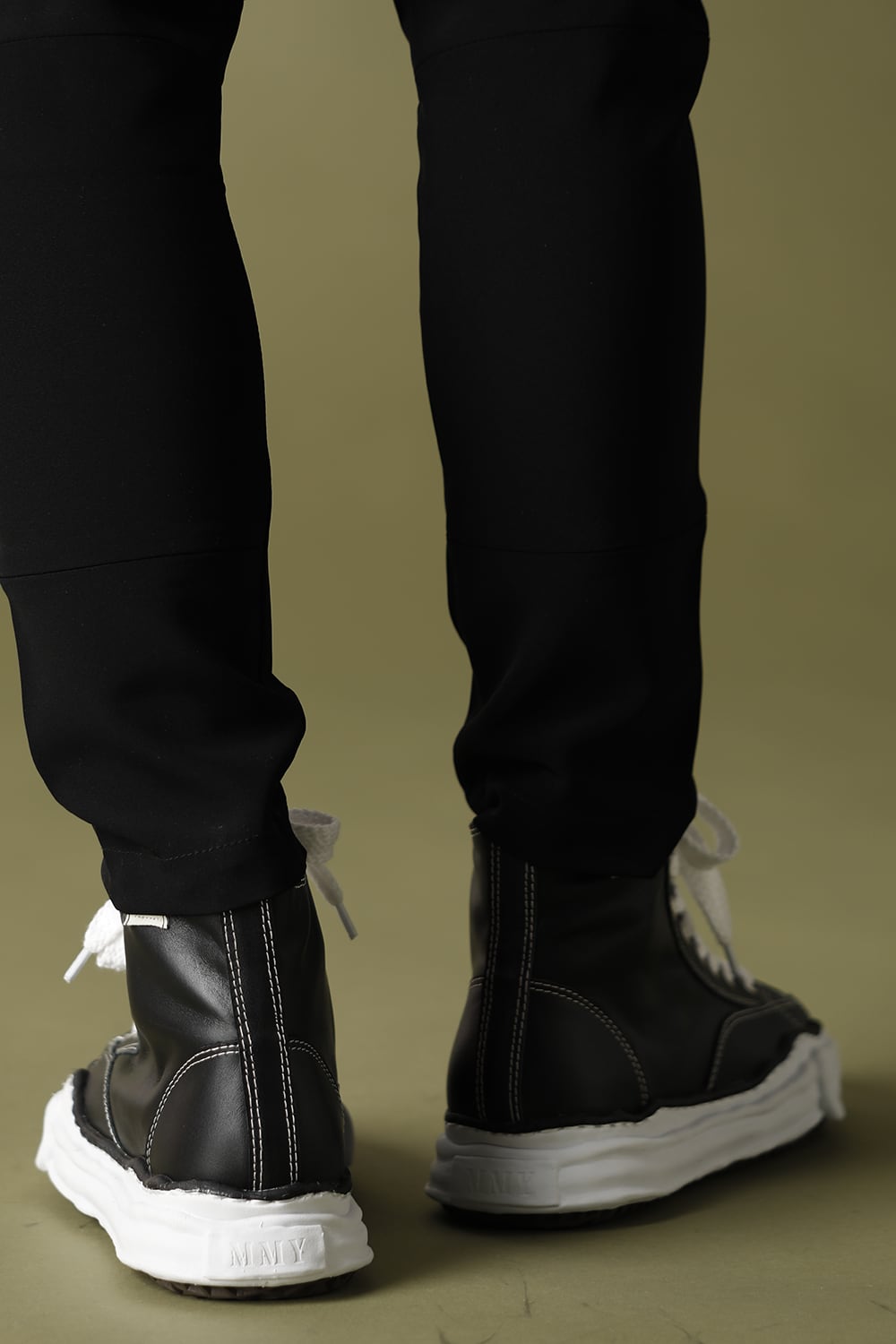 Original sole leather hi-top sneaker Black