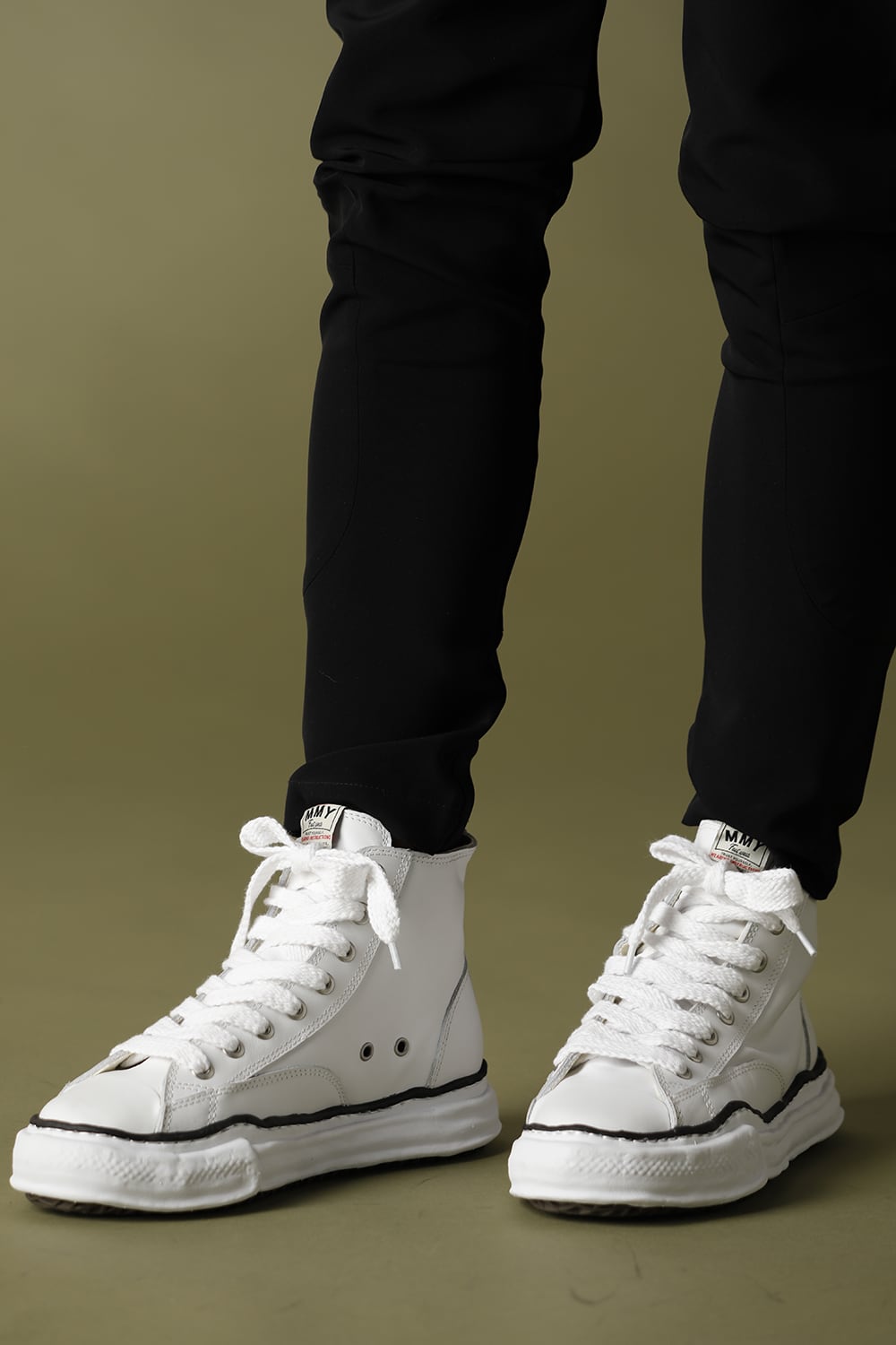 Original sole leather hi-top sneaker White