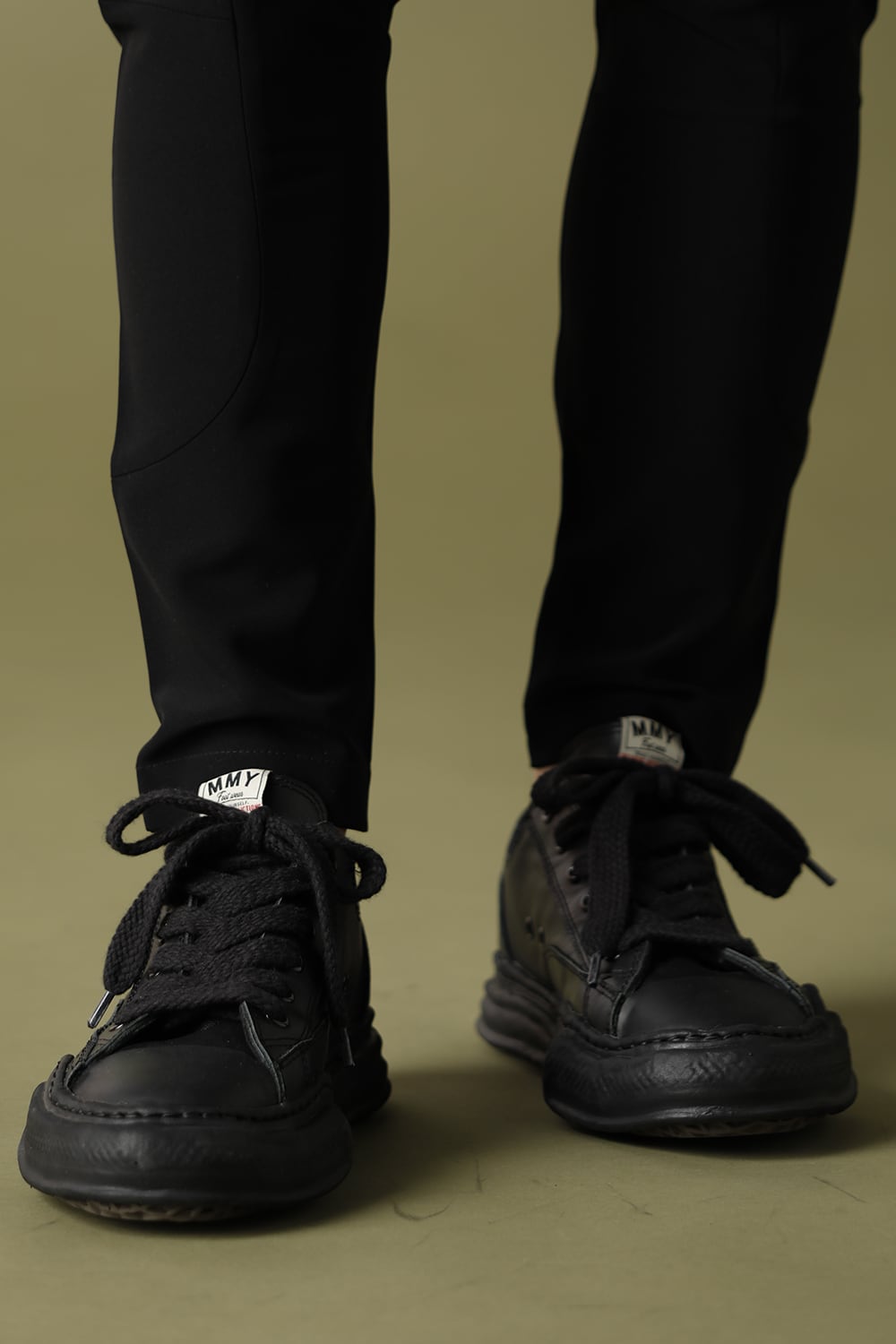 PETERSON Leather Low-Cut sneaker Black / Black