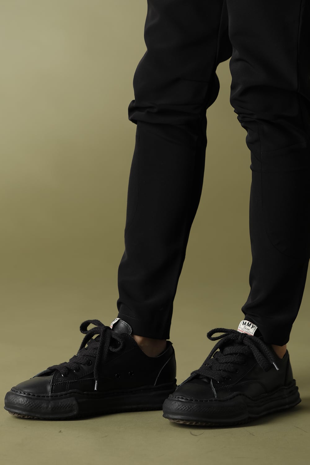 PETERSON Leather Low-Cut sneaker Black / Black