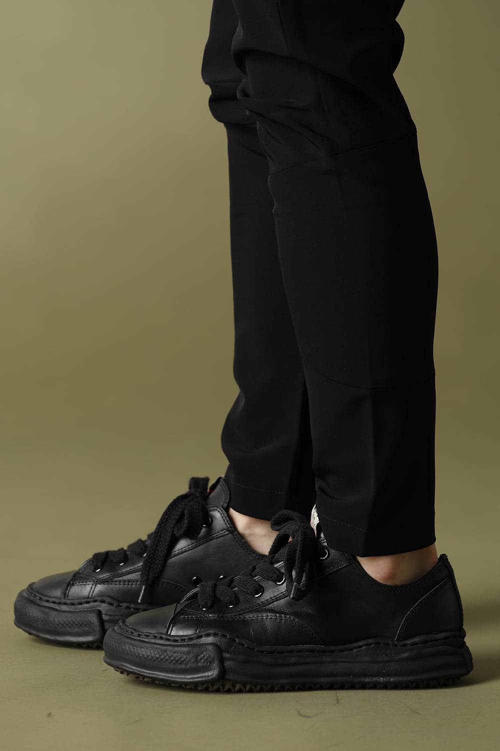 PETERSON Leather Low-Cut sneaker Black / Black