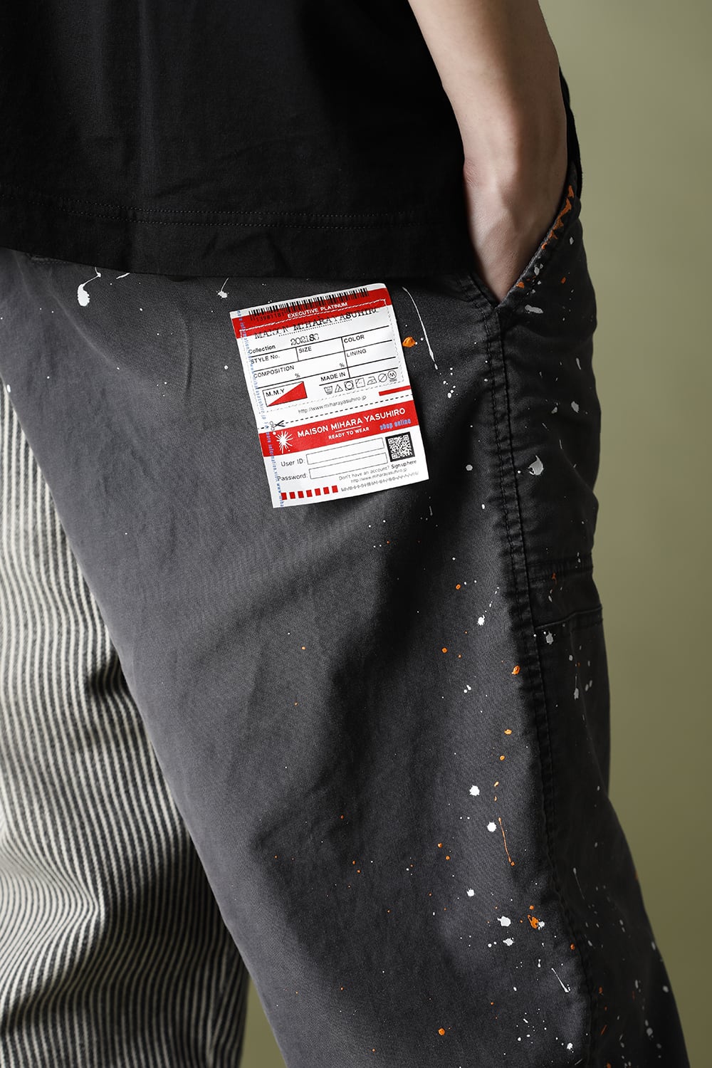 RL ドッキング ヒッコリーパンツ Black