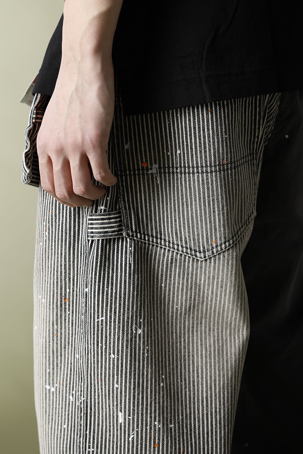 RL ドッキング ヒッコリーパンツ Black