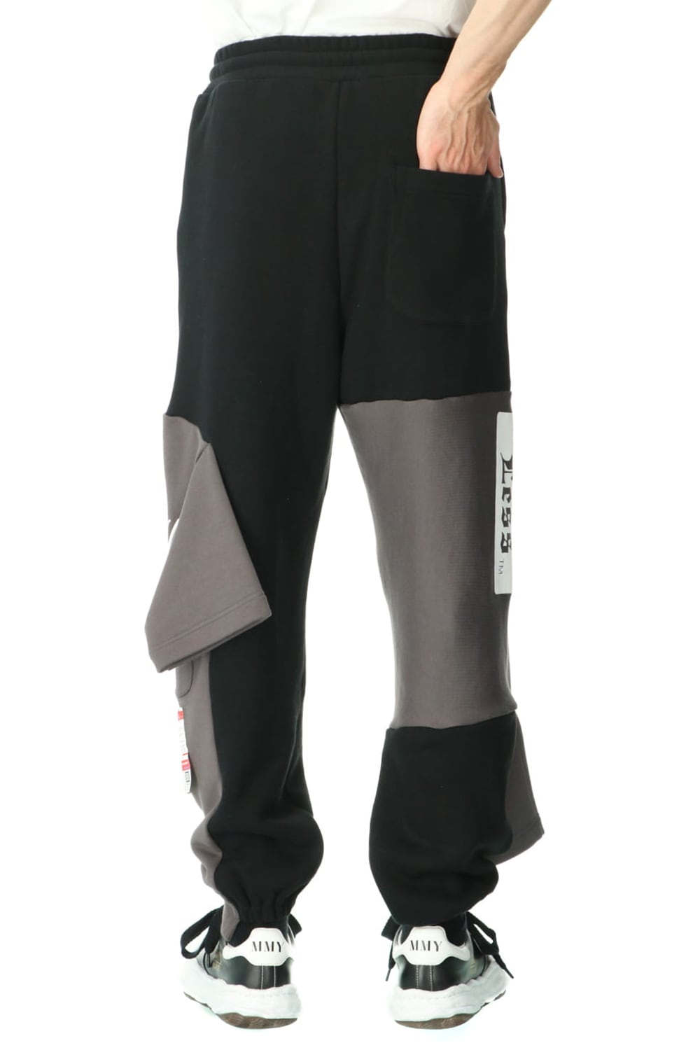 Inset T-shirt pants Black