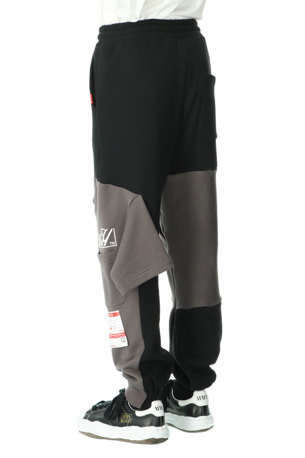 Inset T-shirt pants Black