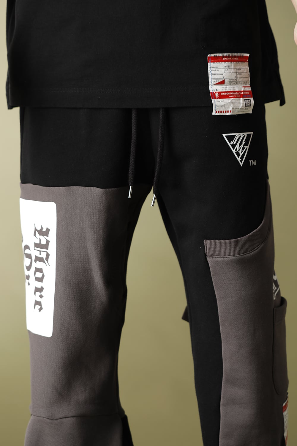 Inset T-shirt pants Black