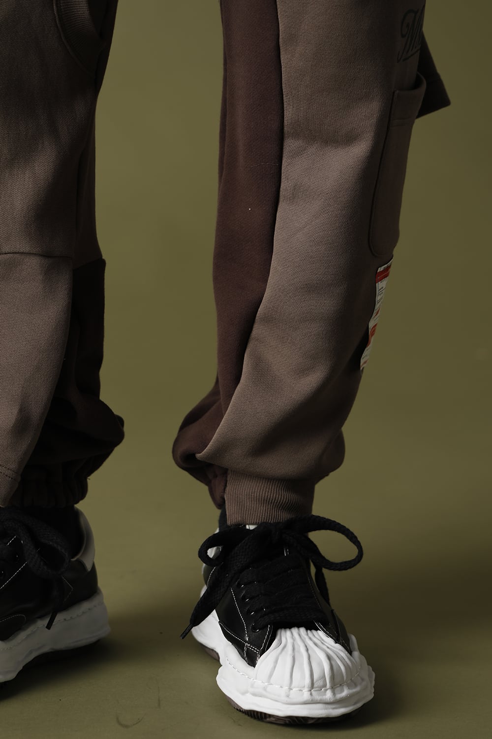 Inset T-shirt pants Brown