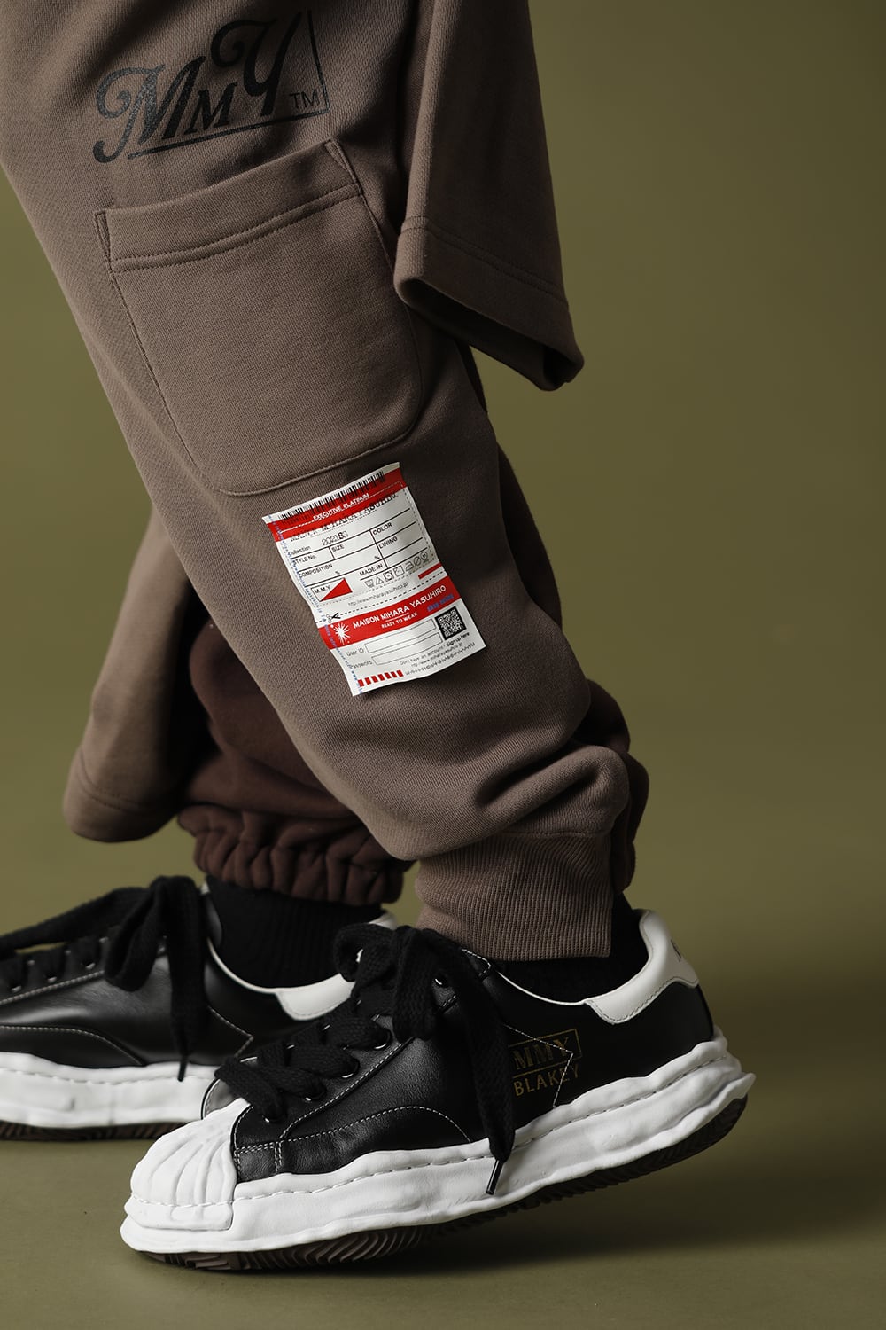 Inset T-shirt pants Brown