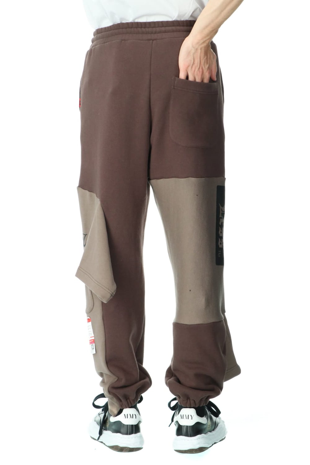 Inset T-shirt pants Brown