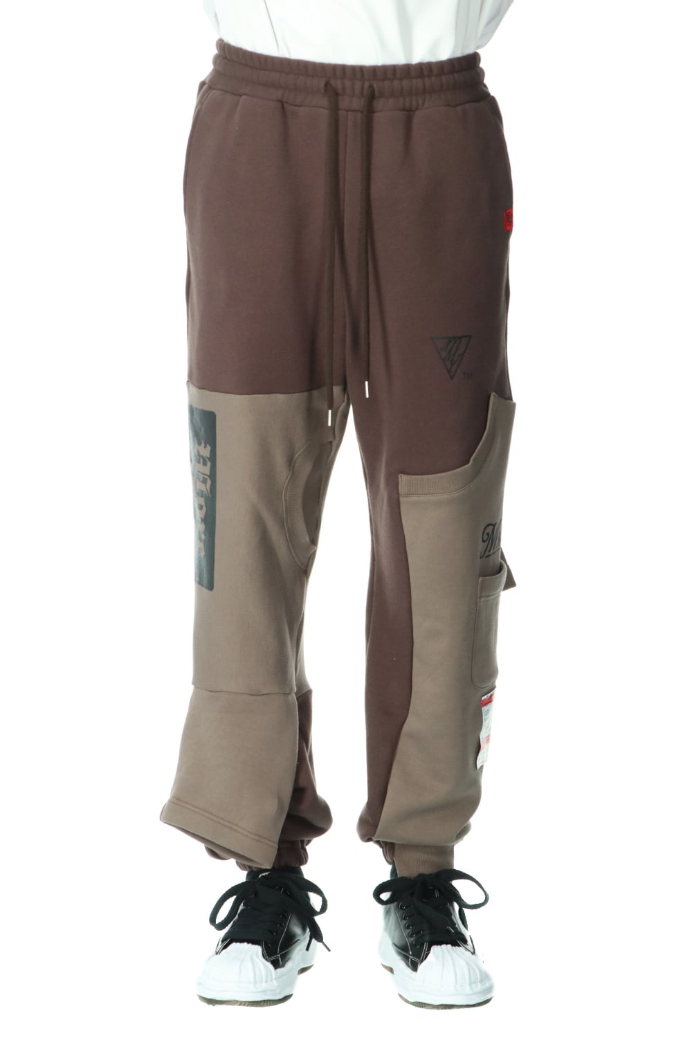 Inset T-shirt pants Brown