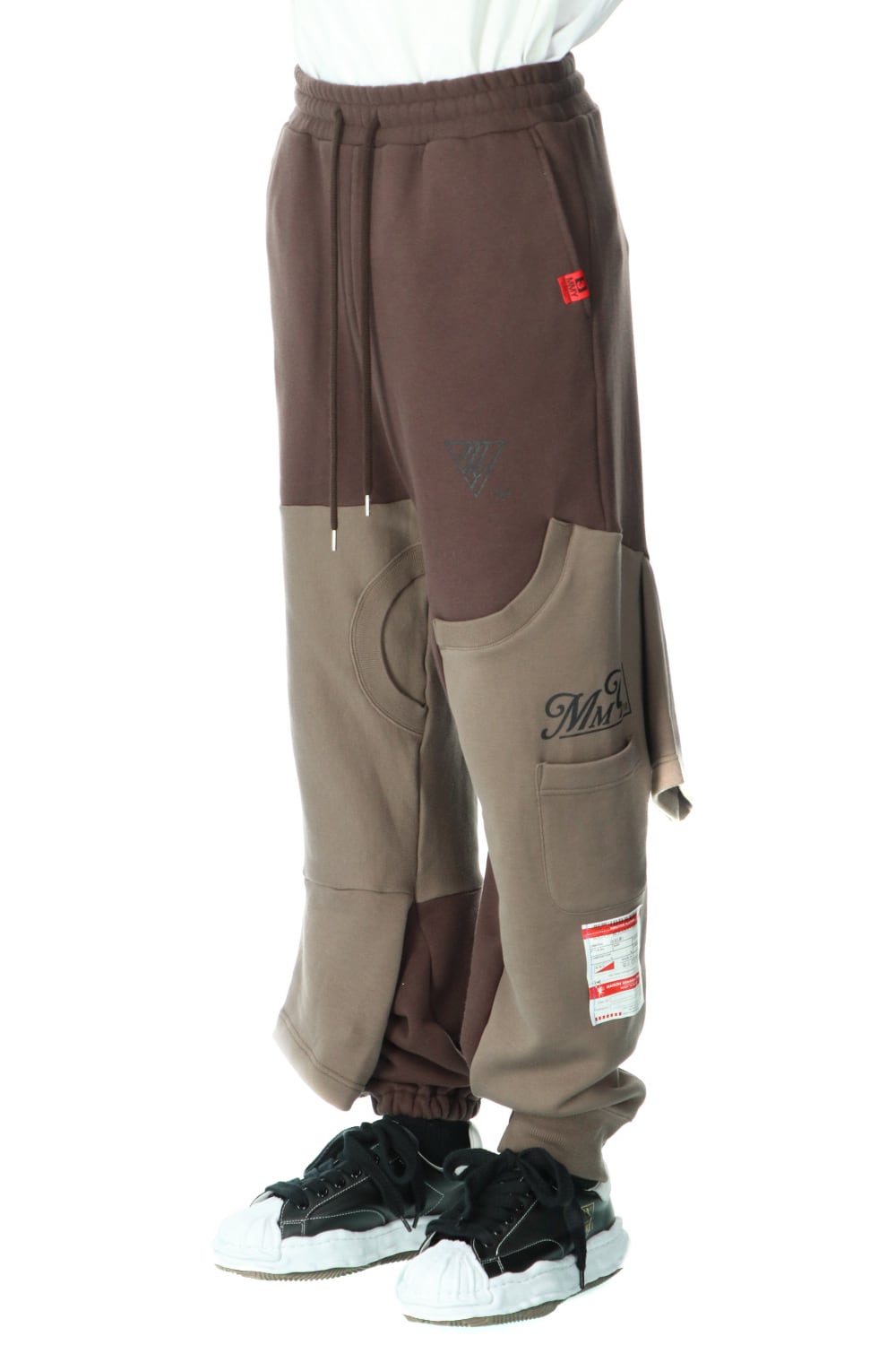 Inset T-shirt pants Brown