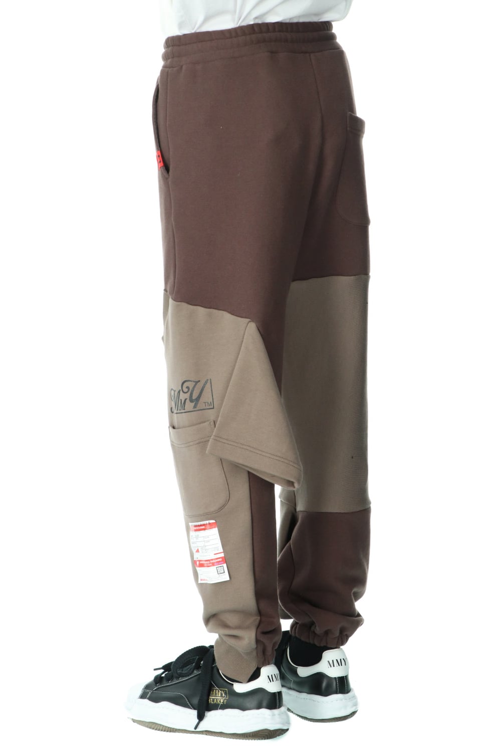 Inset T-shirt pants Brown