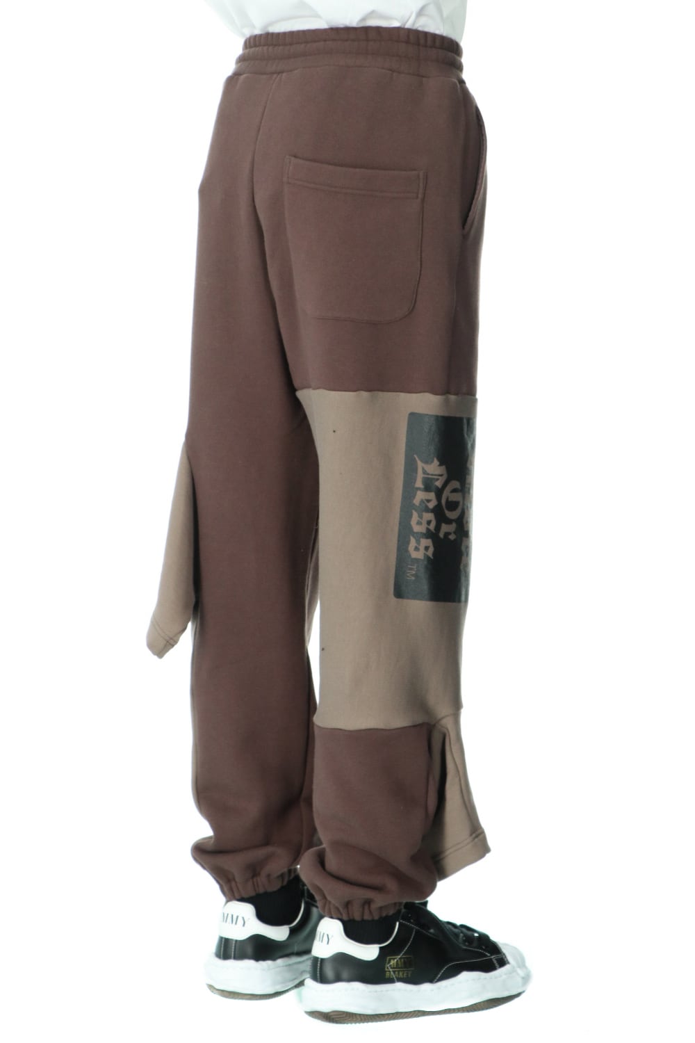Inset T-shirt pants Brown