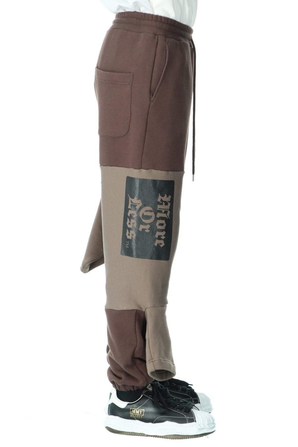 Inset T-shirt pants Brown