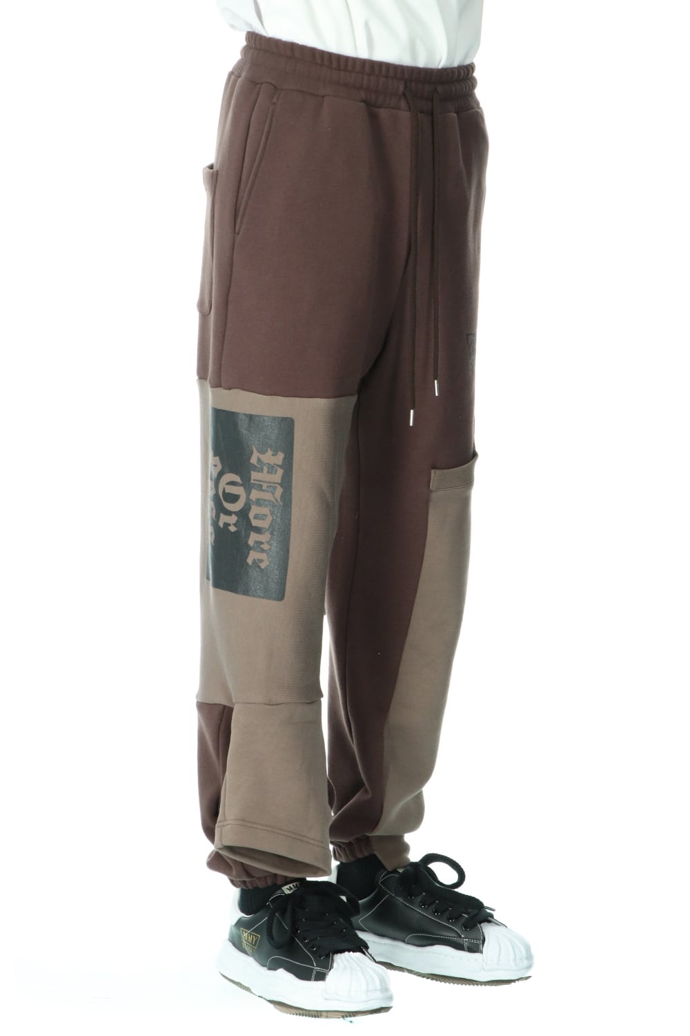 Inset T-shirt pants Brown