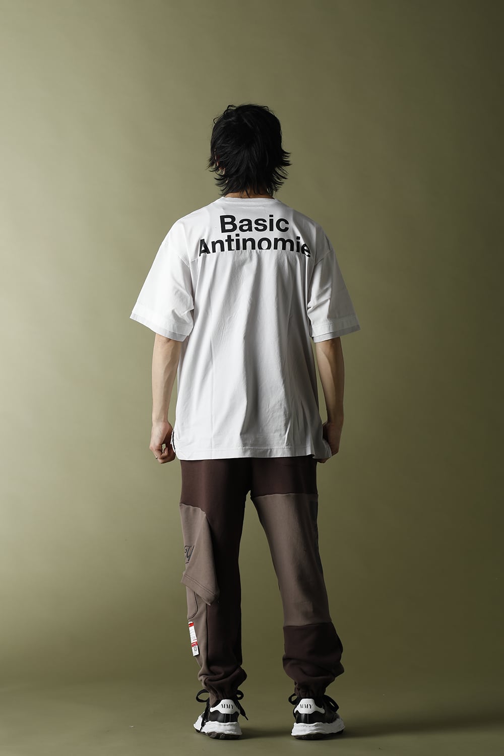 Inset T-shirt pants Brown