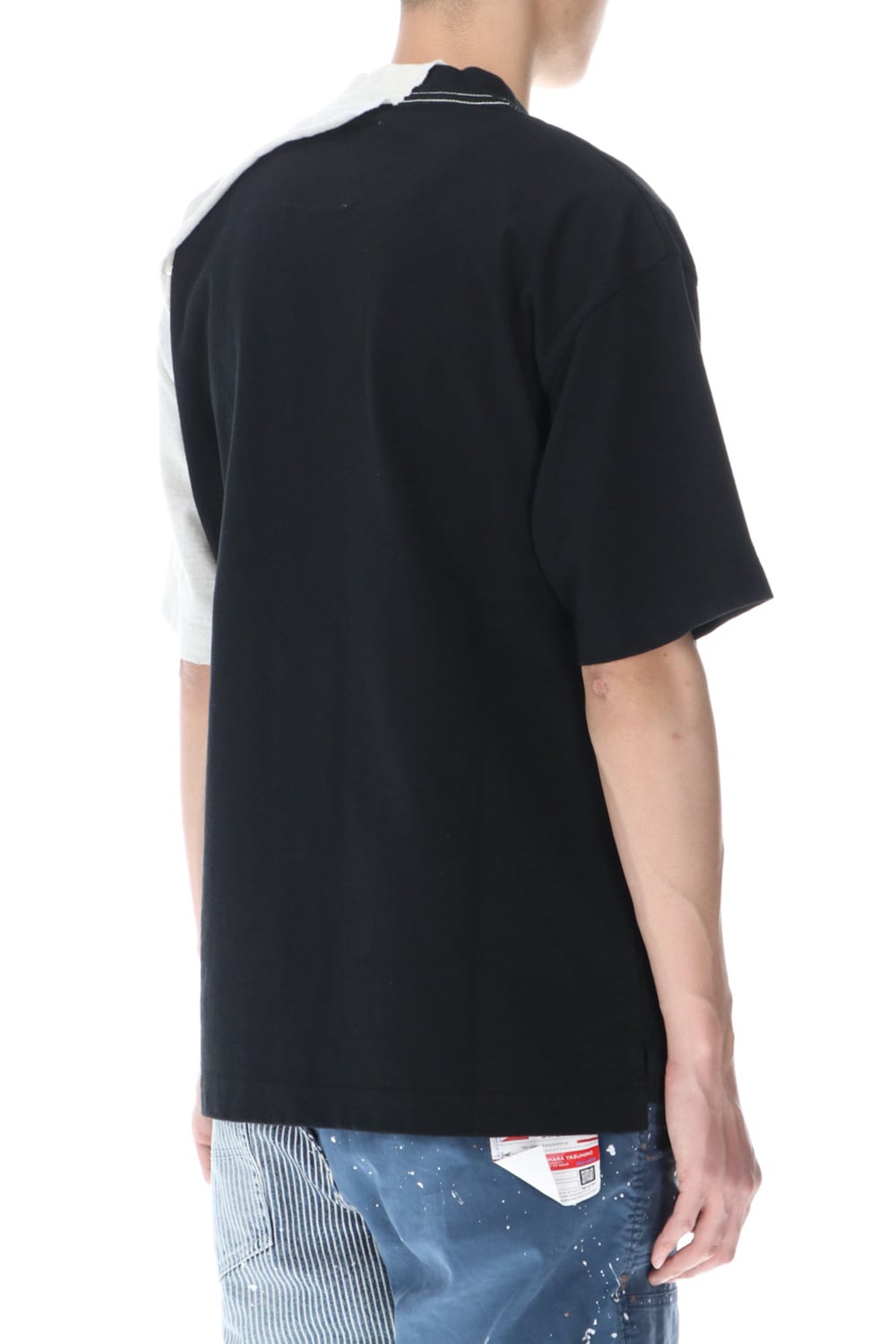 Partly double T-shirt Black