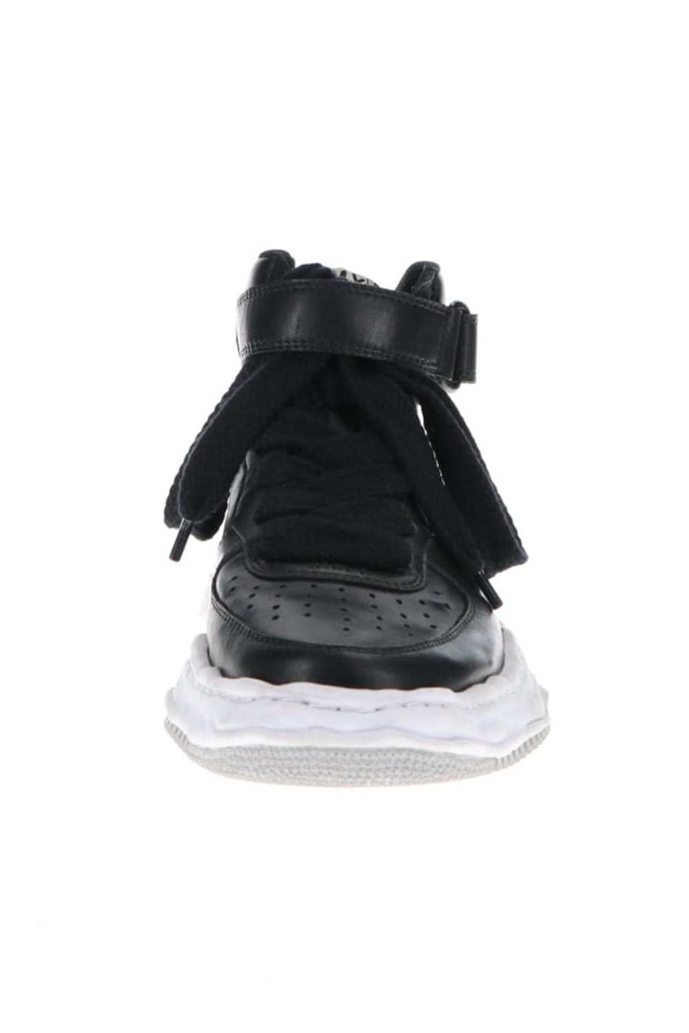 WAYNE high - original sole leather  High-Top sneakers Black