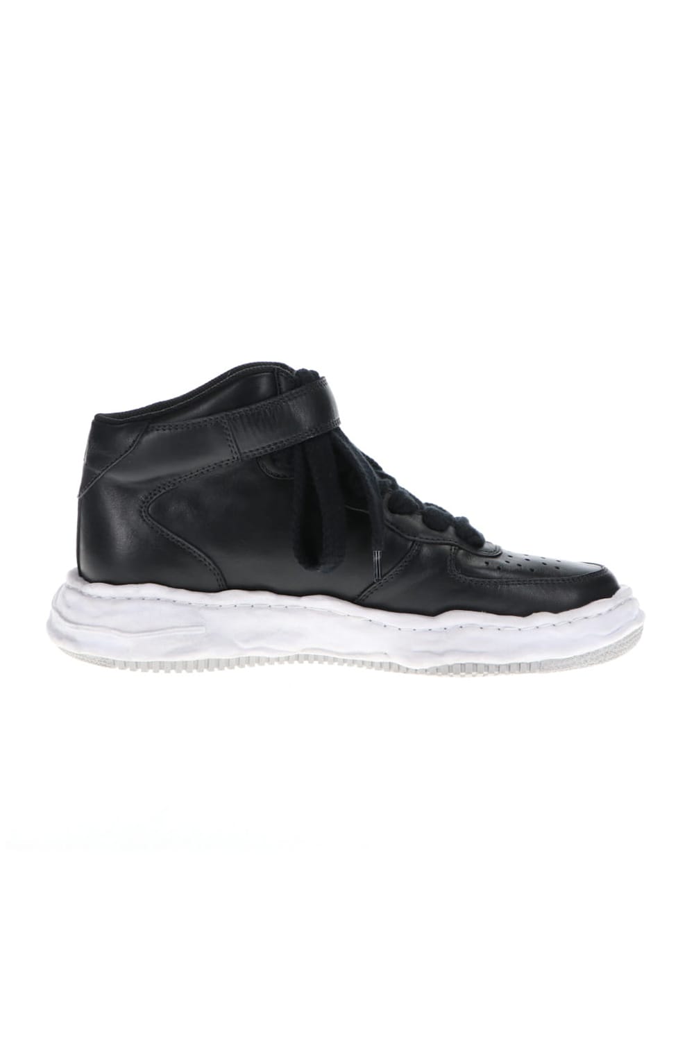 WAYNE high - original sole leather  High-Top sneakers Black