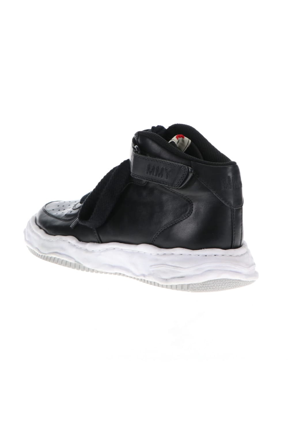 WAYNE high - original sole leather  High-Top sneakers Black