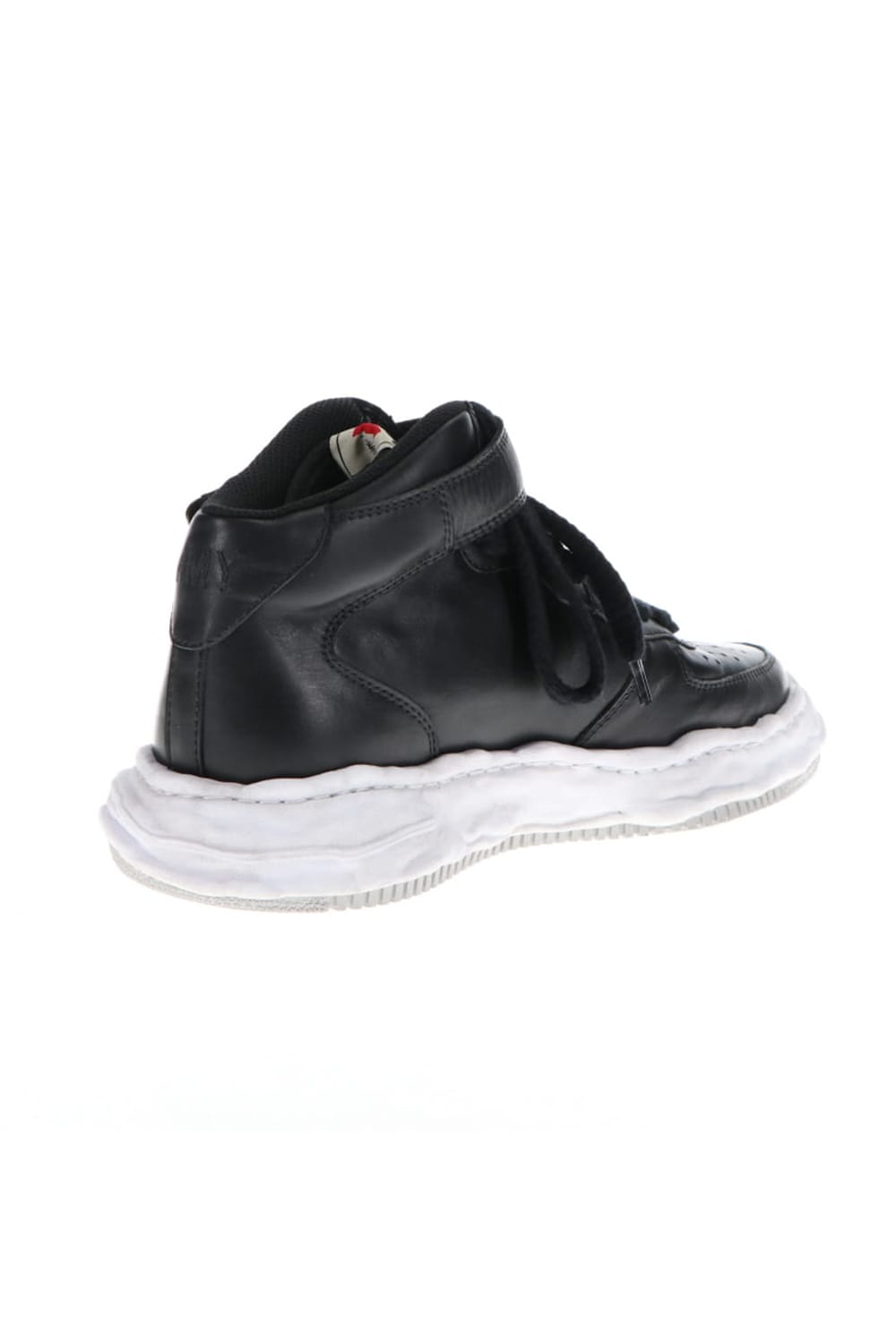 WAYNE high - original sole leather  High-Top sneakers Black