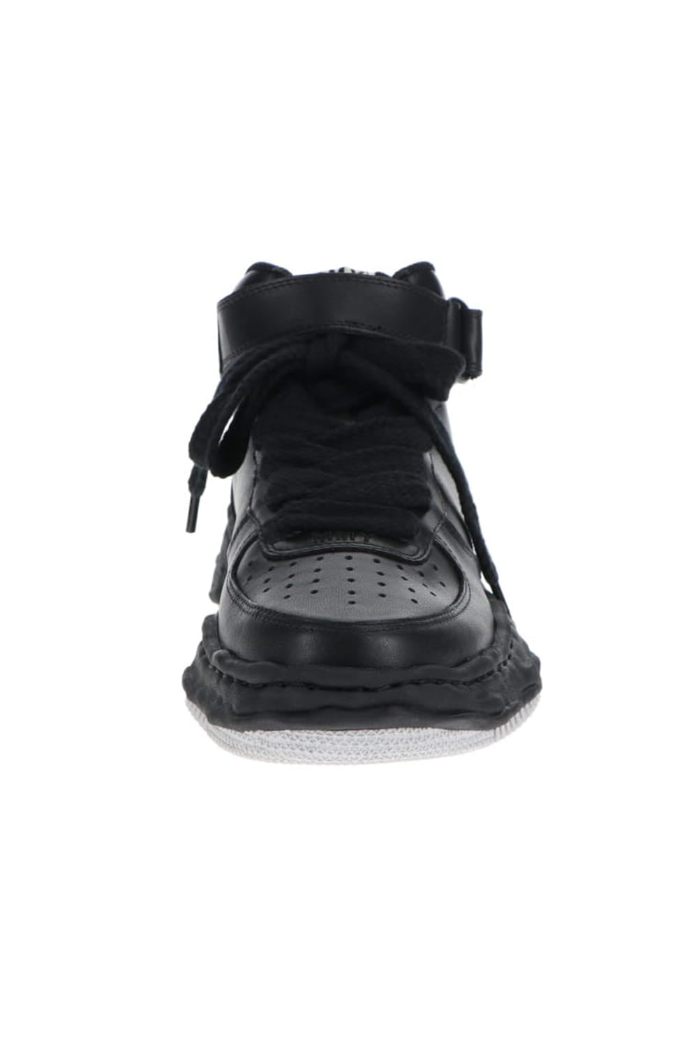 WAYNE high - original sole leather  High-Top sneakers Black/Black