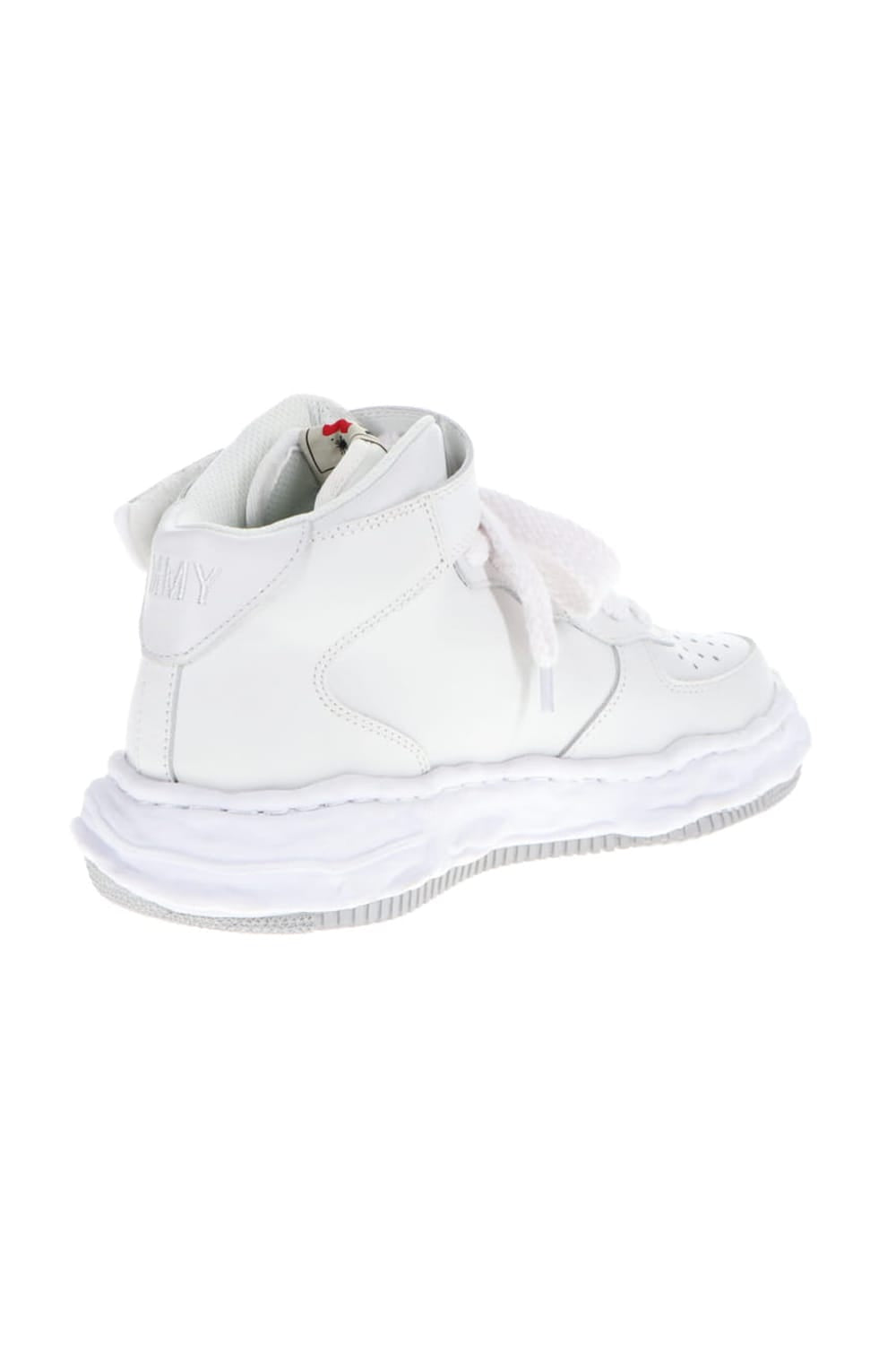 WAYNE high - original sole leather  High-Top sneakers White