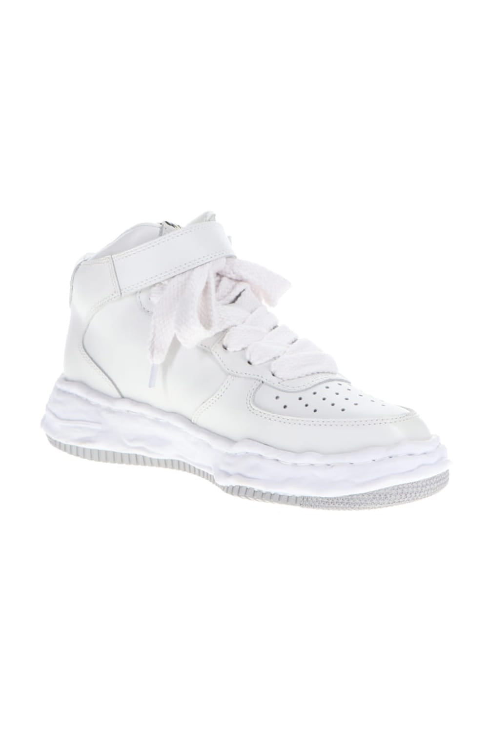 WAYNE high - original sole leather  High-Top sneakers White