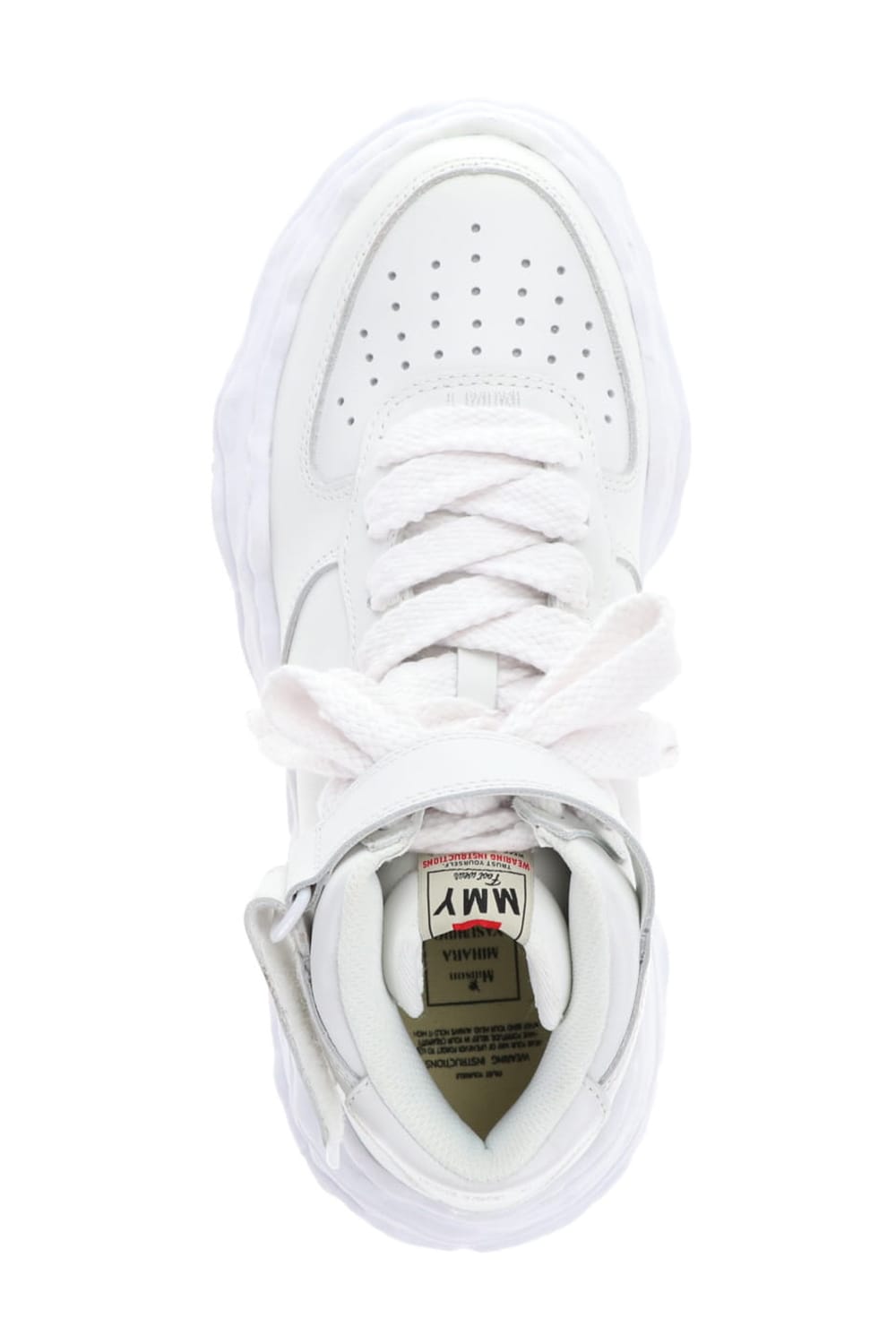 WAYNE high - original sole leather  High-Top sneakers White