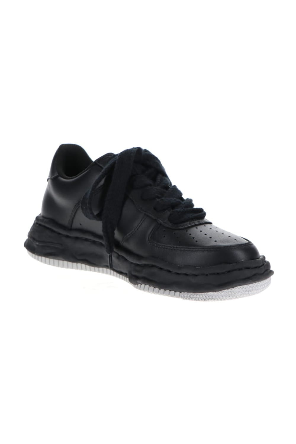 WAYNE original sole leather  Low-Cut sneakers Black/Black