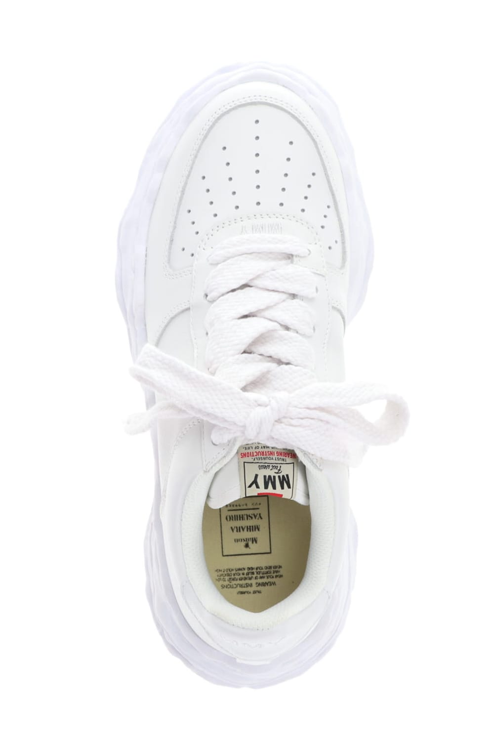 WAYNE Original Sole Leather  Low-Top sneakers White