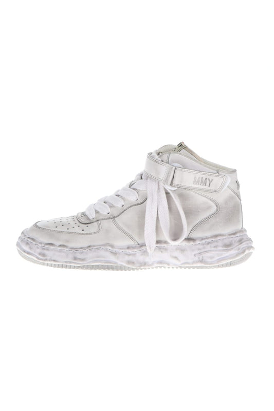 -WAYNE high- original distressed effect sole leather High-Top sneakers White