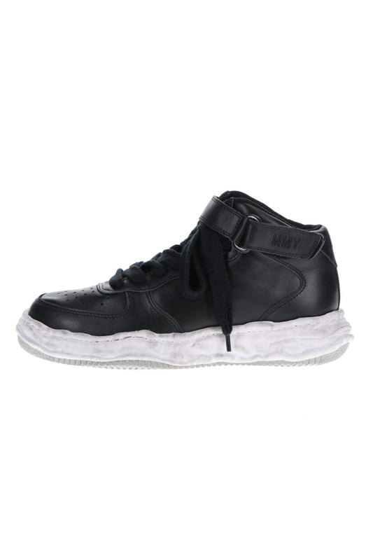 -WAYNE high- original distressed effect sole leather High-Top sneakers Black