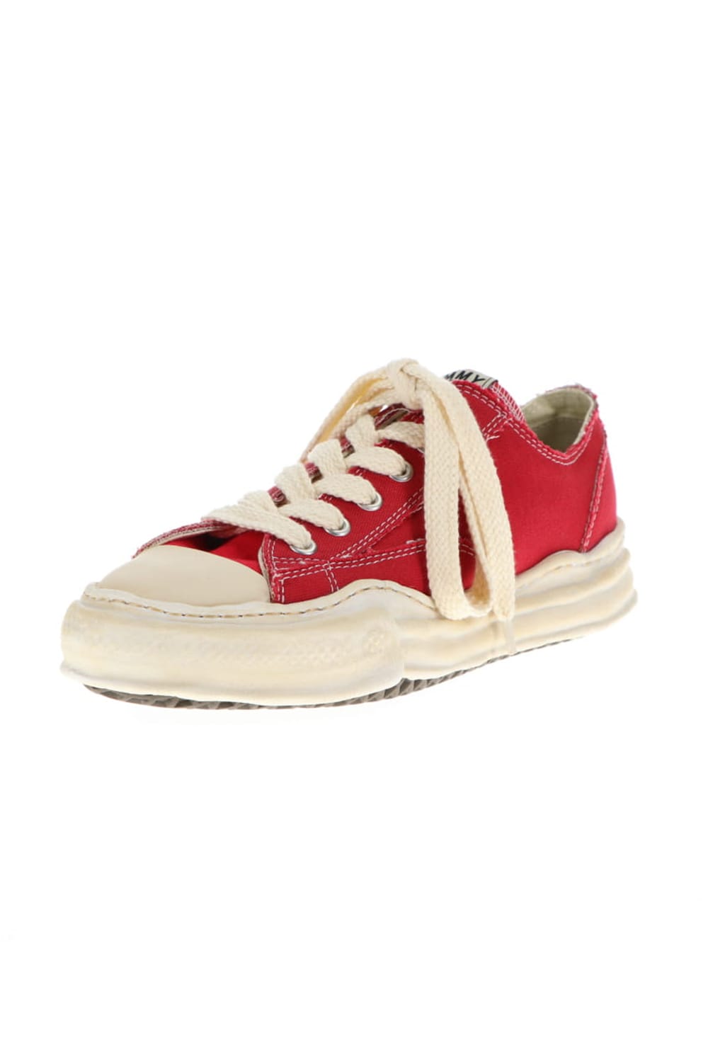 -PETERSON low- Over-dyed original sole canvas Low-Top sneakers Red