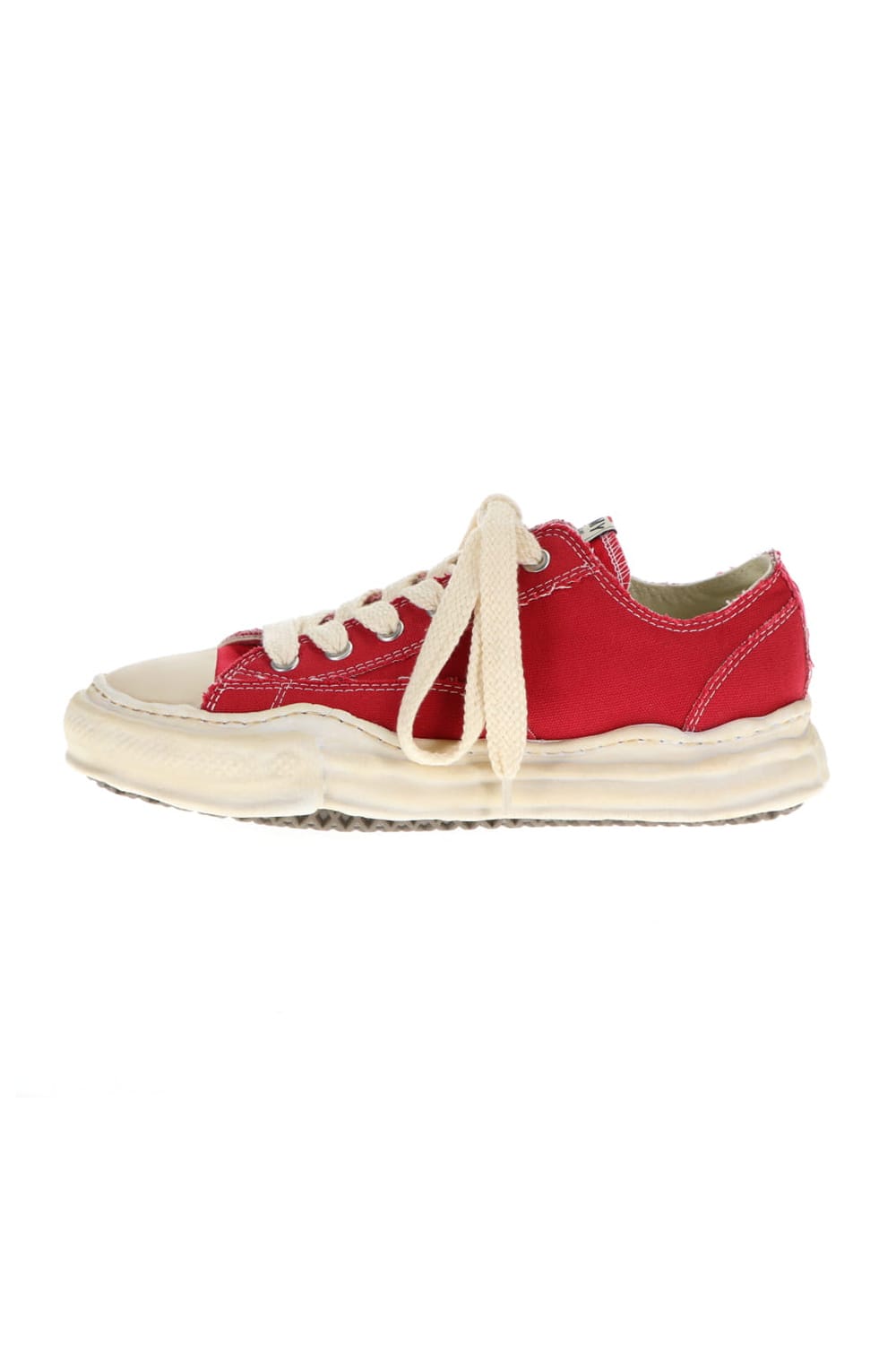 -PETERSON low- Over-dyed original sole canvas Low-Top sneakers Red