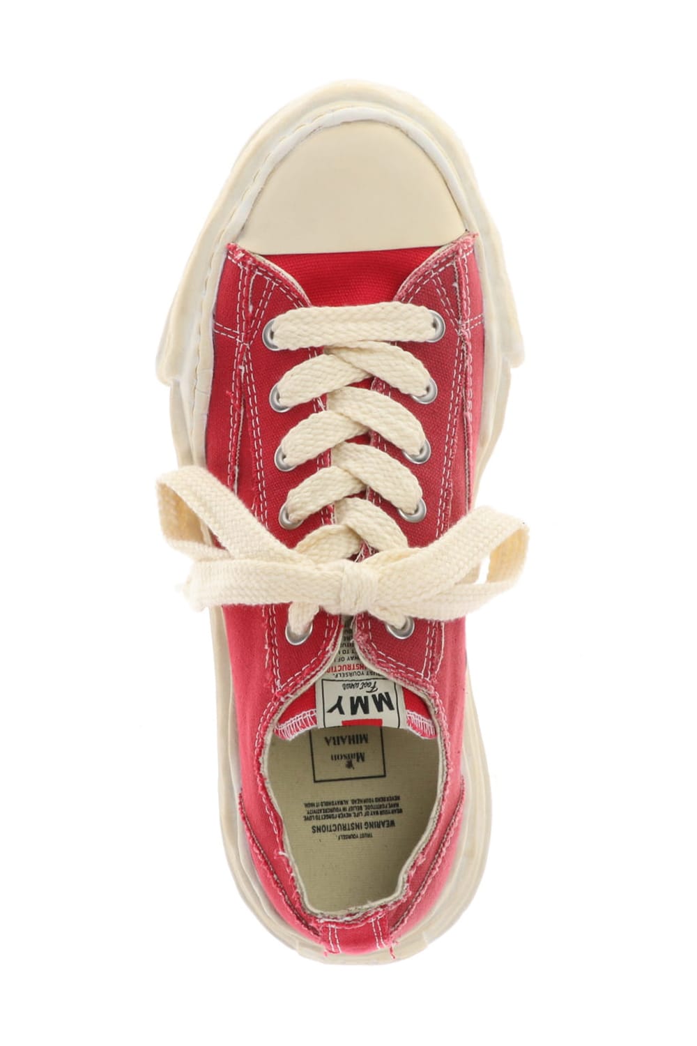 -PETERSON low- Over-dyed original sole canvas Low-Top sneakers Red