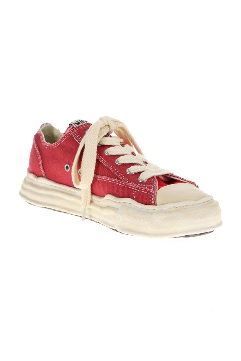 -PETERSON low- Over-dyed original sole canvas Low-Top sneakers Red