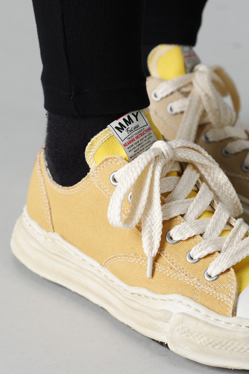 -PETERSON low- Over-dyed original sole canvas Low-Top sneakers Yellow