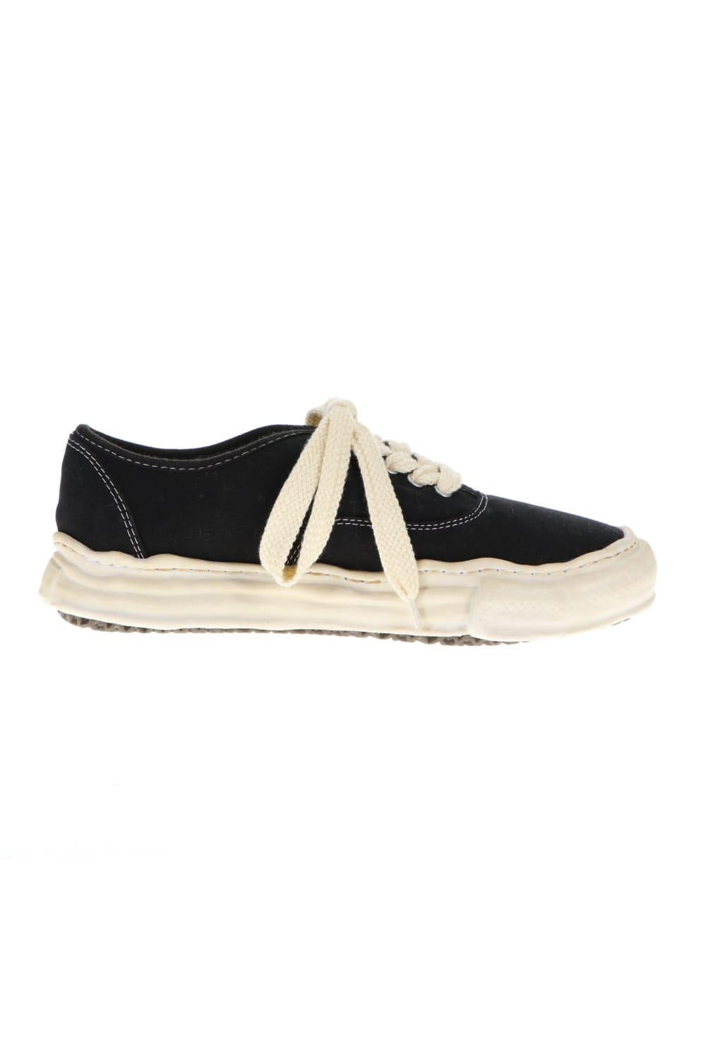 -BAKER- Over-dyed original sole canvas Low-Top sneakers Black