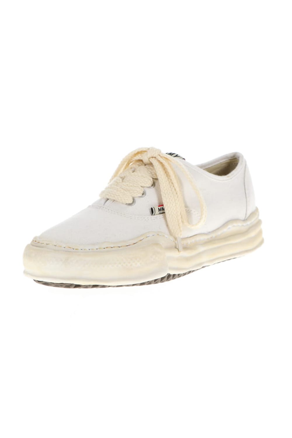 -BAKER- Over-dyed original sole canvas Low-Top sneakers White