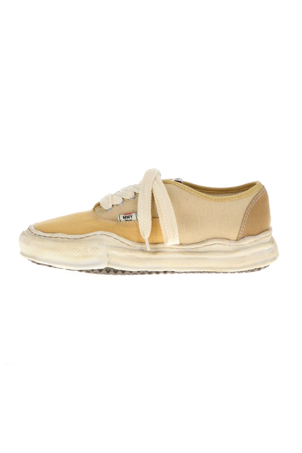-BAKER- Over-dyed original sole canvas Low-Top sneakers Yellow