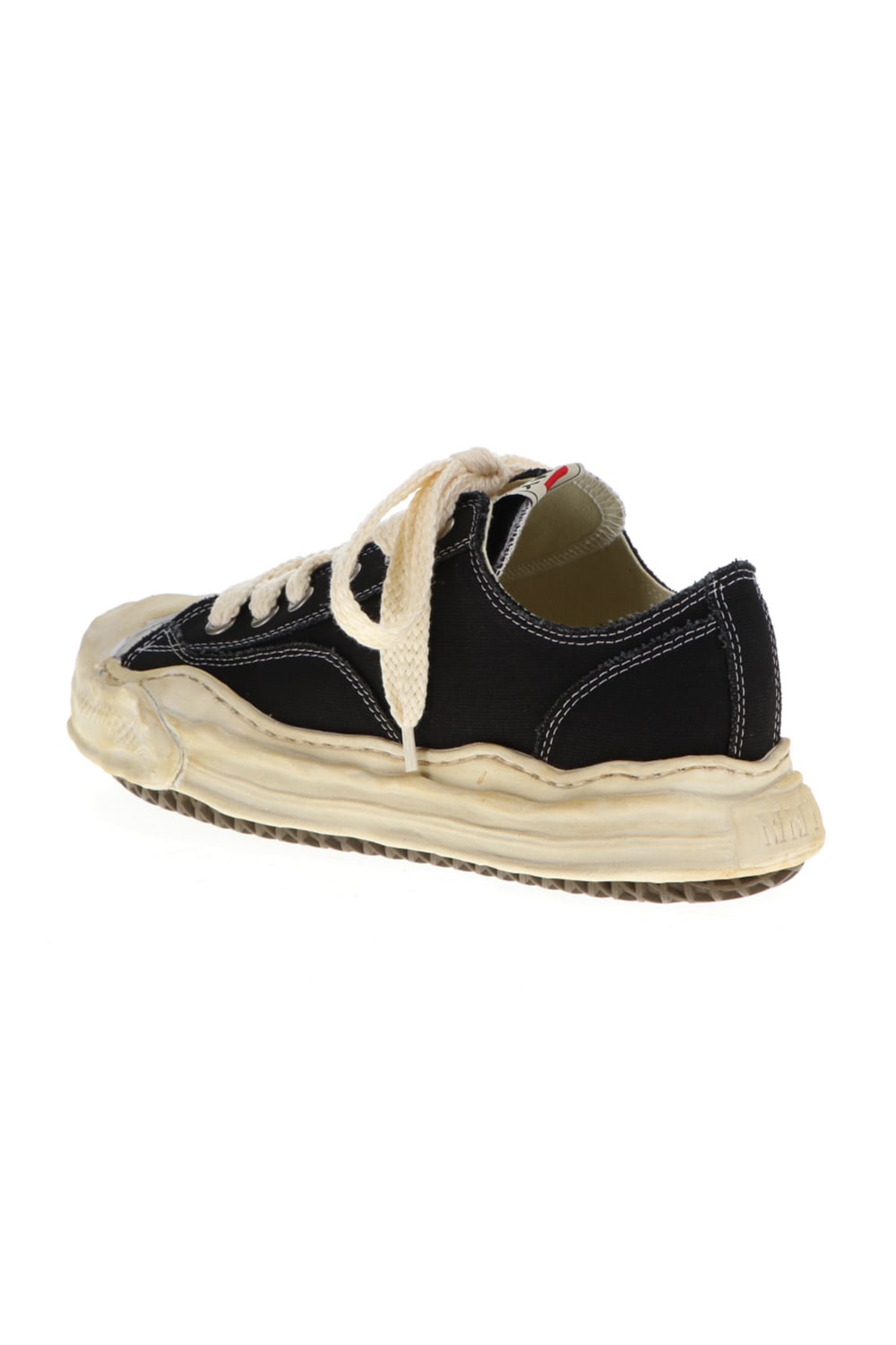 -HANK- Over-dyed original sole canvas Low-Top sneakers Black