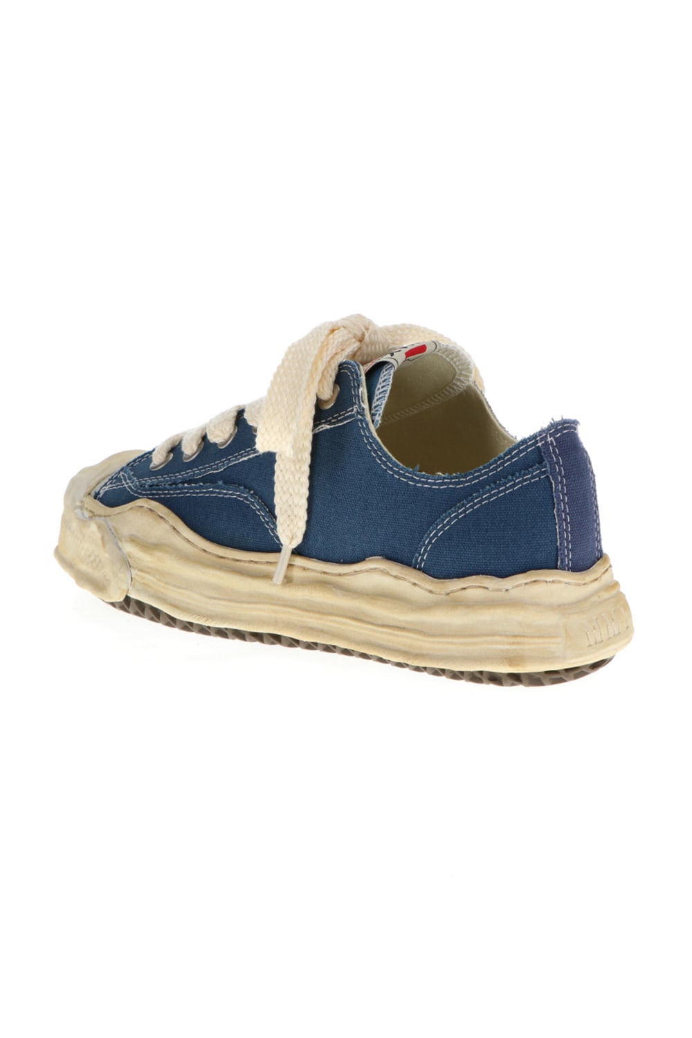 -HANK- Over-dyed original sole canvas Low-Top sneakers Blue