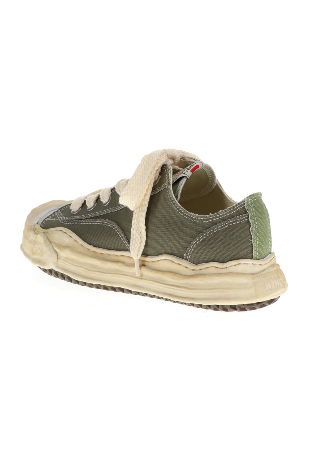 -HANK- Over-dyed original sole canvas Low-Top sneakers Green