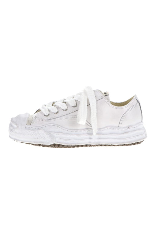 -HANK low- original distressed effect sole leather Low-Top White