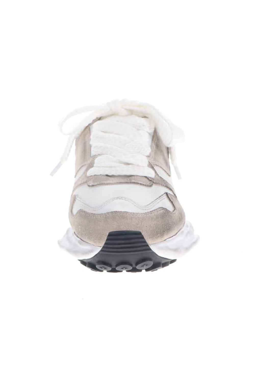 Original distressed effect sole leather Runner sneaker White