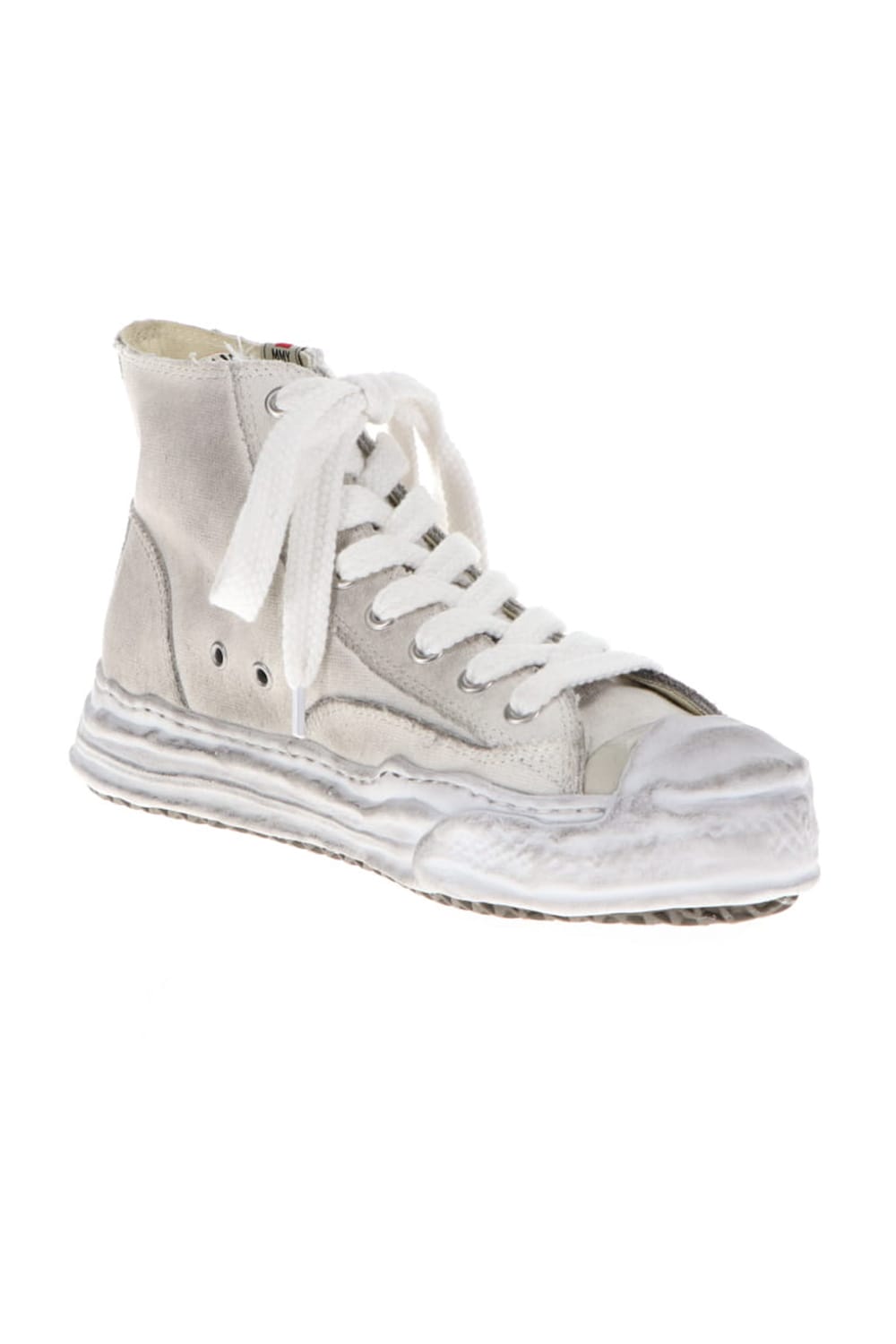 -HANK high- original distressed effect sole canvas High-Top sneakers White