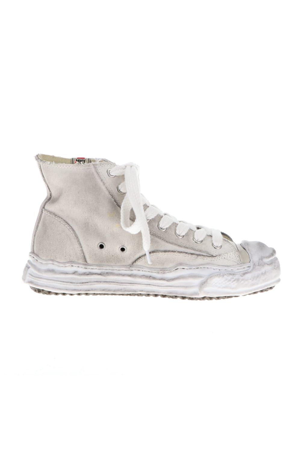 -HANK high- original distressed effect sole canvas High-Top sneakers White