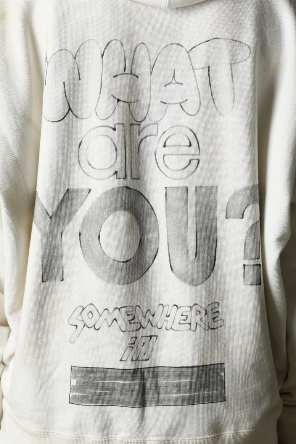 Wide back hoodie White